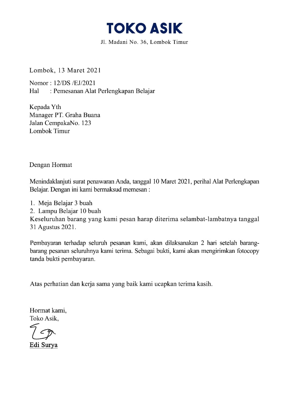 Pelaku Usaha, Inilah Contoh Surat Niaga yang Perlu Kamu Tahu dan Pahami